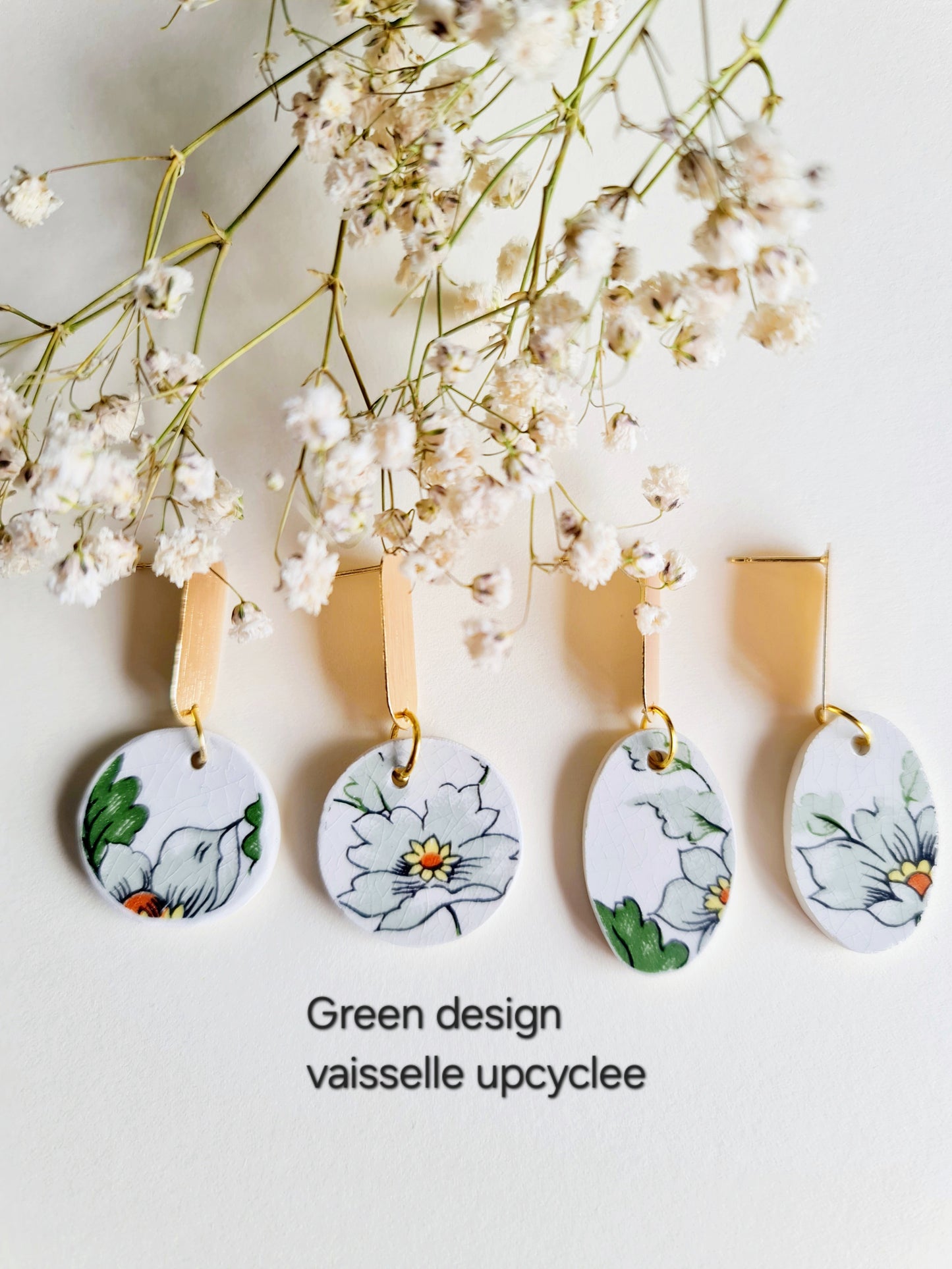Bijoux assiette Amandinoise upcyclée