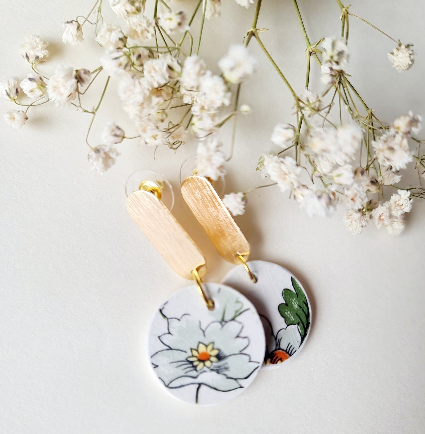 Bijoux assiette Amandinoise upcyclée