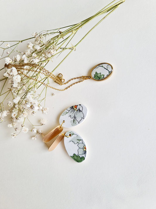 Bijoux assiette Amandinoise upcyclée